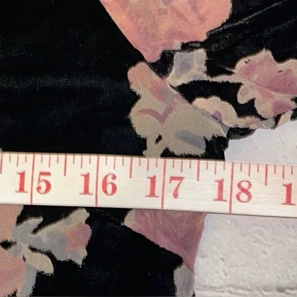 Nanette Lepore Floral Velvet-Like Dress | Soft Luxe Feel | Keyhole Neckline - Picture 9 of 13